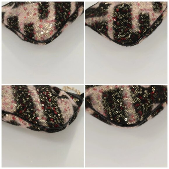 FENDI Accessory Pouch Sequin Pink Gold Auth 128846V - Picture 14 of 16